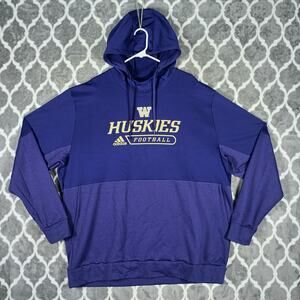 Washington Huskies Hoodie Men 3XL Purple Adidas Pullover NCAA